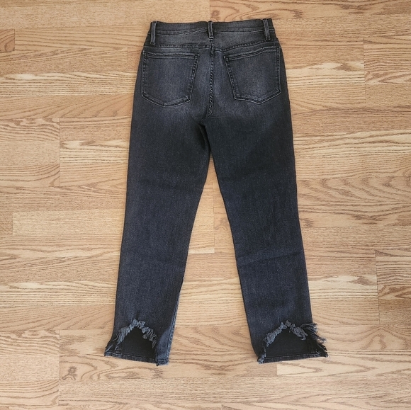 EUC Frame Le Nouveau Straight Jeans Carved Hem In Walters, Size 27 - Picture 6 of 9